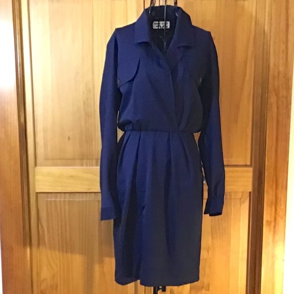Royal Blue Jacket Dress - Picture 1 of 2